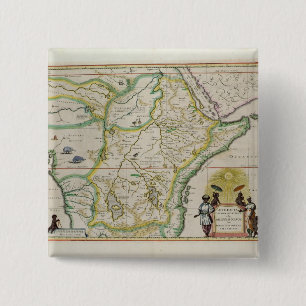 Map of Ethiopia showing five African states 15 Cm Square Badge