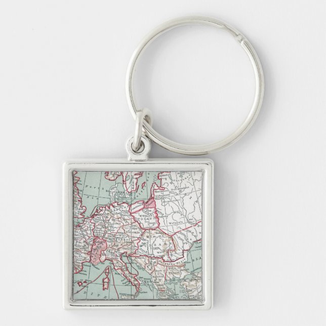 MAP OF EUROPE, 12th CENTURY Key Ring (Front)
