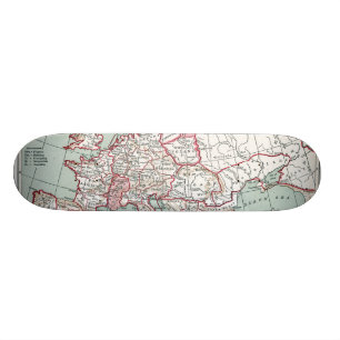 MAP OF EUROPE, 12th CENTURY Skateboard
