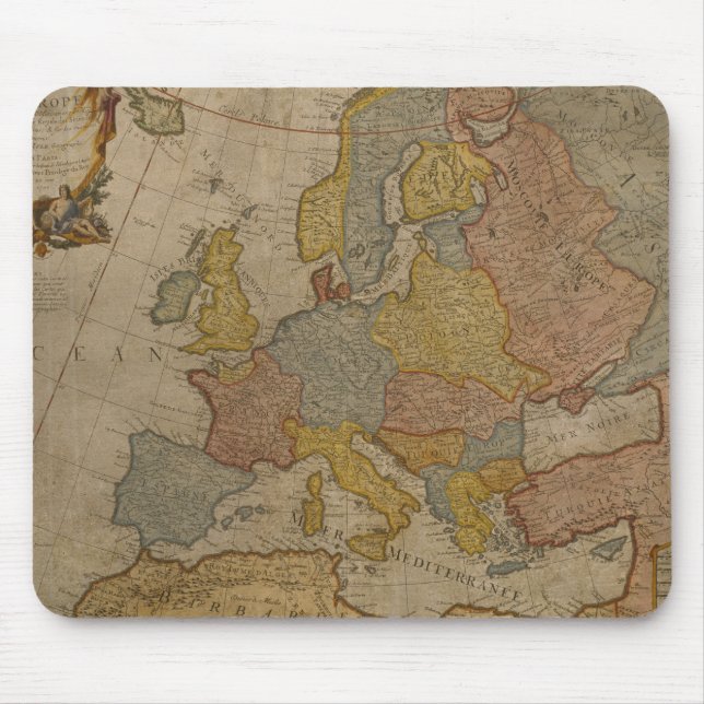 Map of Europe | 1700 Mouse Mat (Front)