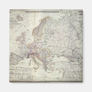 Map of Europe, 1841 Magnet