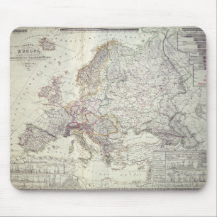 Map of Europe, 1841 Mouse Mat