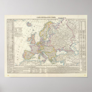 Map of Europe 2 Poster