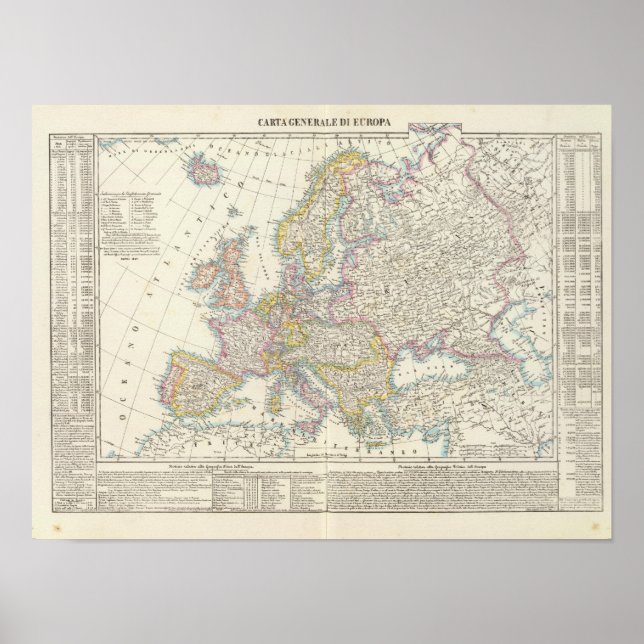 Map of Europe 2 Poster (Front)