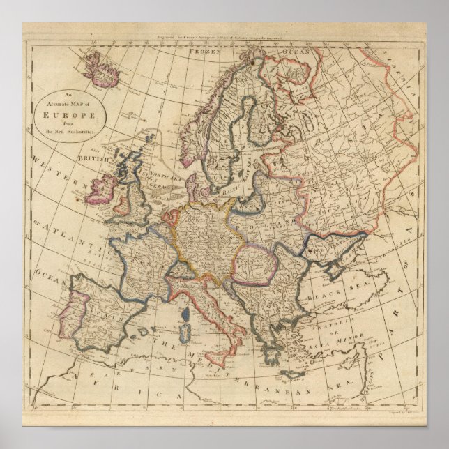 Map of Europe 2 Poster (Front)