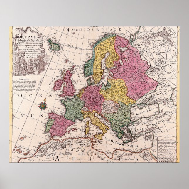 Map of Europe 3 Poster (Front)