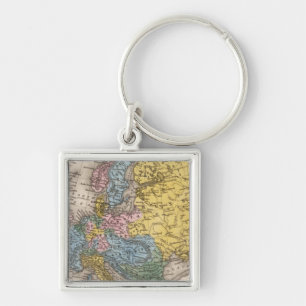 Map of Europe 4 Key Ring