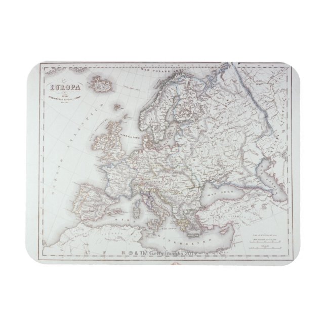 Map of Europe 5 Magnet (Horizontal)