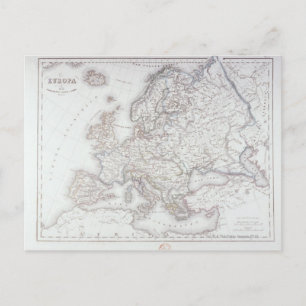 Map of Europe 5 Postcard