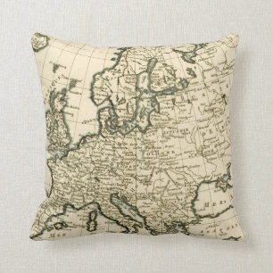 Map of Europe by Guillaume Raynal Cushion