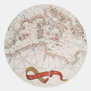 Map of Europe & Coasts of North Africa Classic Round Sticker