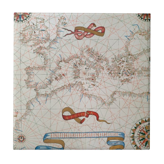 Map of Europe & Coasts of North Africa Tile (Front)
