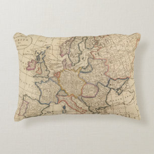 Map of Europe Decorative Cushion