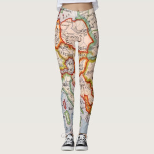 Map of Europe Leggings