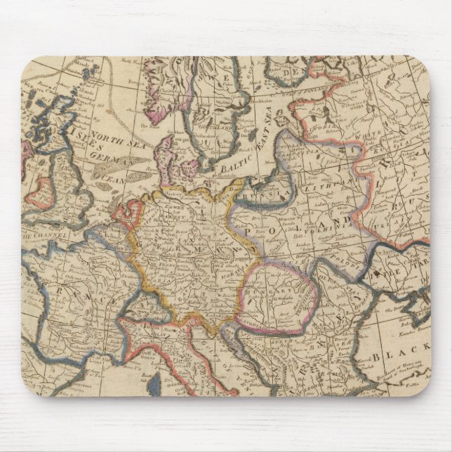 Map of Europe Mouse Mat (Front)