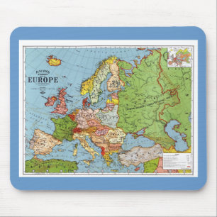 Map of Europe Mouse Mat