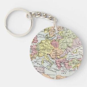 Map of Europe   The Third Crusade Key Ring