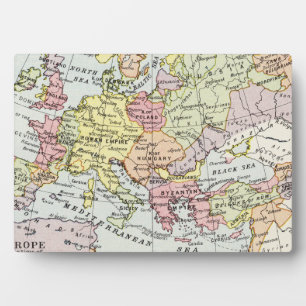 Map of Europe The Third Crusade Plaque