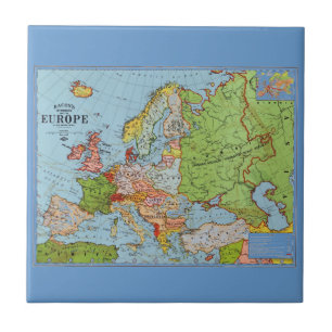 Map of Europe Tile