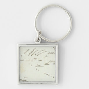 Map of false position in Mexico Key Ring