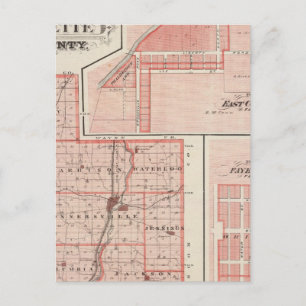 Map of Fayette County with East Connersville Postcard