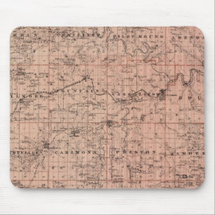 Map of Fillmore County, Minnesota Mouse Mat