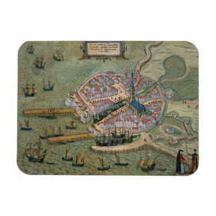 Map of Flissinga, from 'Civitates Orbis Terrarum' Magnet