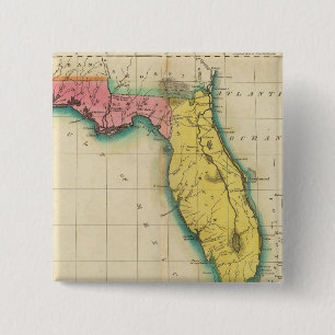 Map Of Florida 15 Cm Square Badge