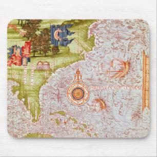 Map of Florida and the Antilles Mouse Mat