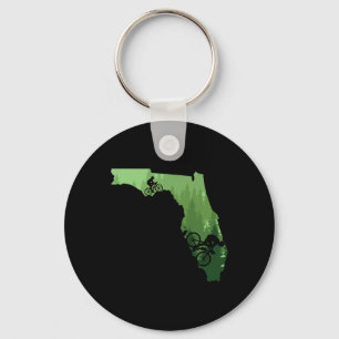 Map Of Florida Mountain Bike Rider Mtb Biking Moun Key Ring