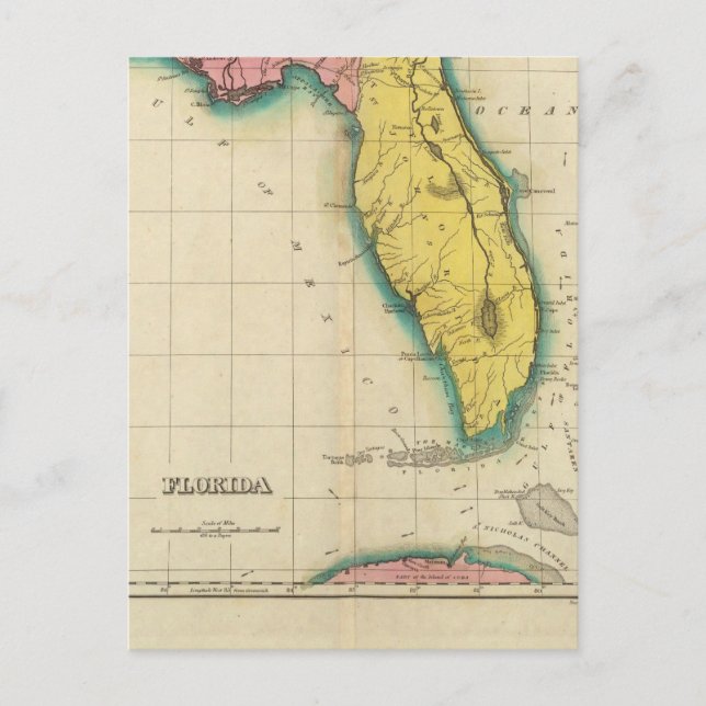 Map Of Florida Postcard (Front)