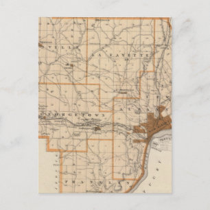 Map of Floyd County Postcard