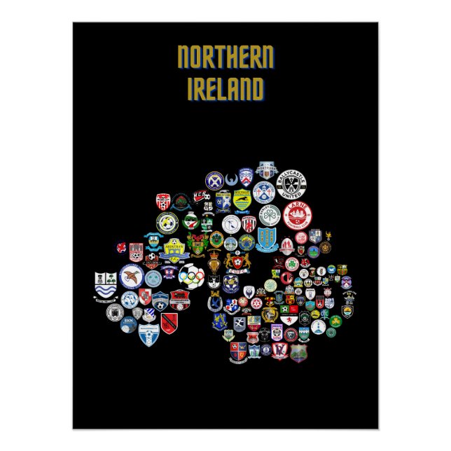 Map Of Football (Northern Ireland) Poster (Front)