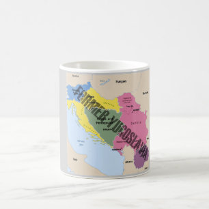 MAP OF FORMER YUGOSLAVIA COFFEE MUG