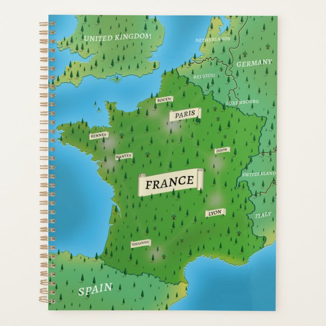 Map Of France Planner (Front)