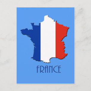 Map of France postcard