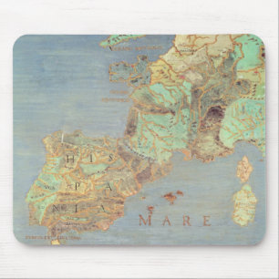 Map of France, Spain and North-West Africa Mouse Mat