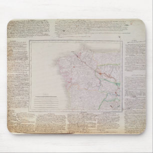 Map of Galicia with the route of the French army Mouse Mat