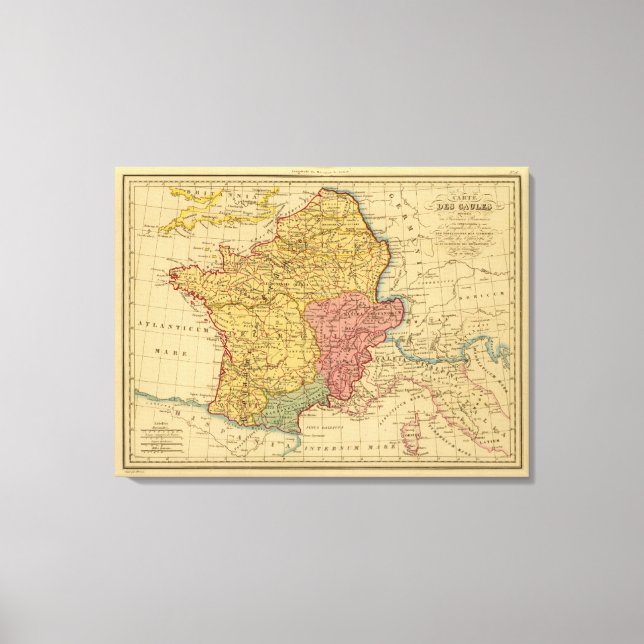 Map of Gaul Canvas Print (Front)