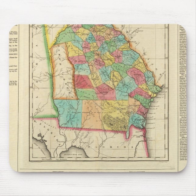 Map Of Georgia Mouse Mat (Front)