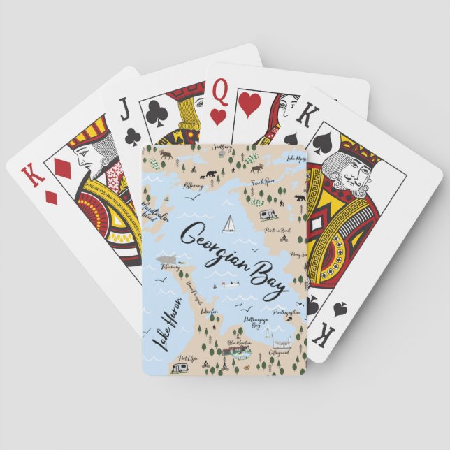 Map of Georgian Bay Playing Cards (Back)