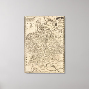Map of Germany Canvas Print