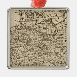 Map of Germany Metal Tree Decoration