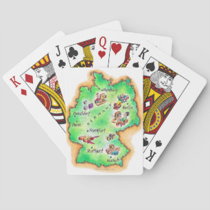 Map of Germany Playing Cards
