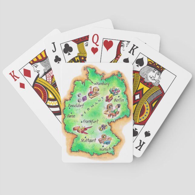 Map of Germany Playing Cards (Back)