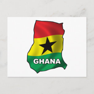 Map Of Ghana Postcard