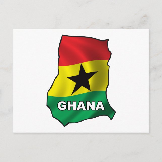 Map Of Ghana Postcard (Front)