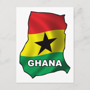 Map Of Ghana Postcard