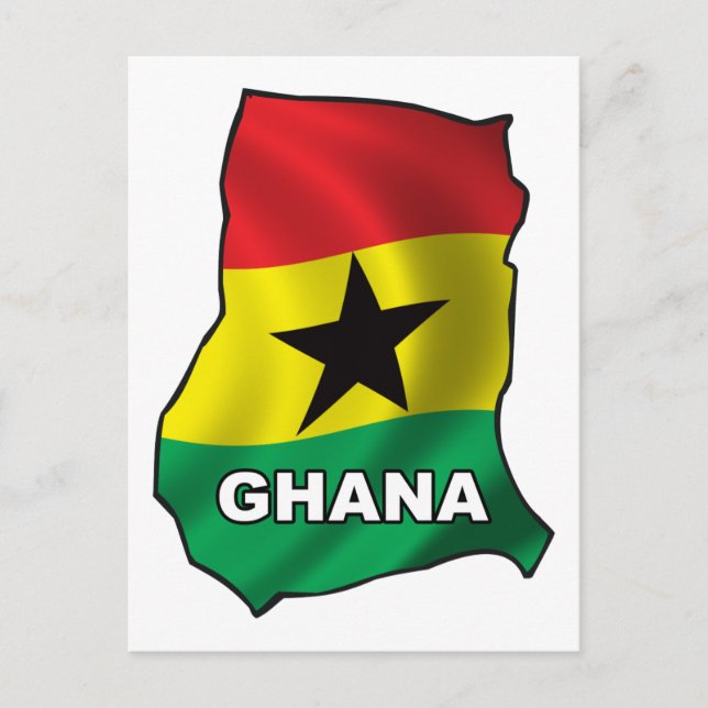 Map Of Ghana Postcard (Front)