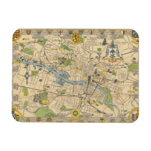 Map of Glasgow, England Magnet